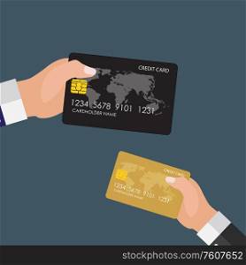 Credit Card Status Upgrade Concept. Vector Illustration EPS10. Credit Card Status Upgrade Concept. Vector Illustration