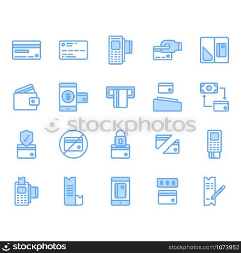 Credit card symbol icon set