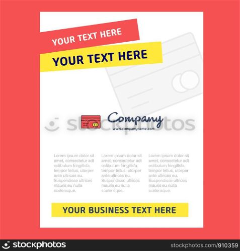 Credit card Title Page Design for Company profile ,annual report, presentations, leaflet, Brochure Vector Background