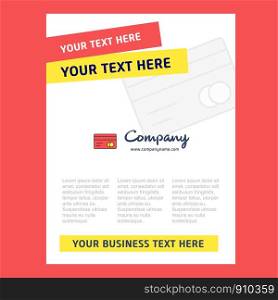 Credit card Title Page Design for Company profile ,annual report, presentations, leaflet, Brochure Vector Background