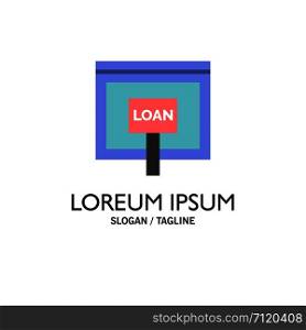 Credit, Internet, Loan, Money, Online Business Logo Template. Flat Color