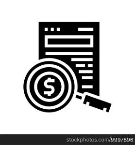 credit money glyph icon vector. credit money sign. isolated contour symbol black illustration. credit money glyph icon vector illustration