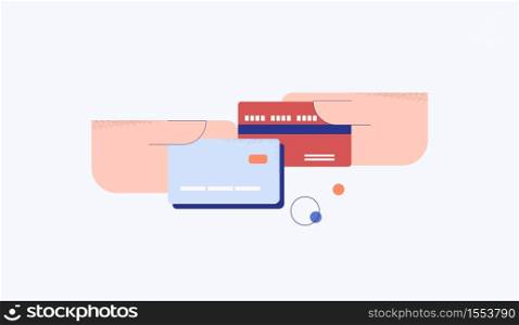 Credit payment shop delivery illustration. Online prepayment with product card in basket indication order in store courier vector delivery flat home painting upon receipt purchase.. Credit payment shop delivery illustration. Online prepayment with product card in basket indication.