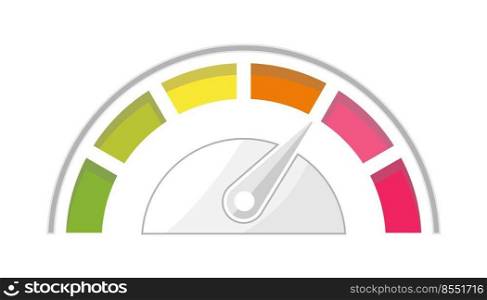 Credit score icon set vector. Bank indicator of client credit history from bad to good. Payment history measurement tool.. Credit score icon vector. Bank indicator of client credit history from bad to good. Payment history measurement