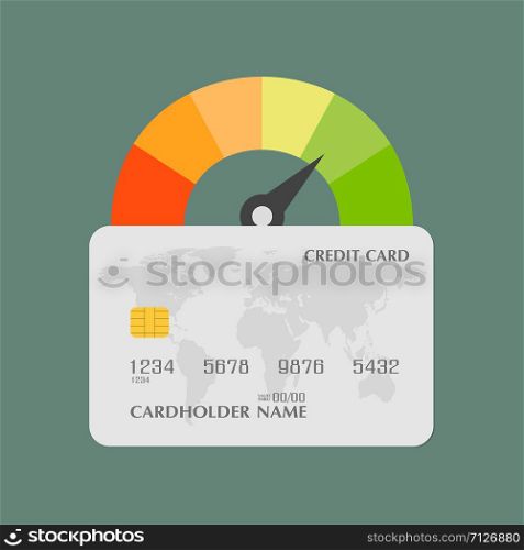 Credit score icon. Vector eps10 illustration
