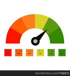 Credit score speedometer icon. Vector eps10 illustration