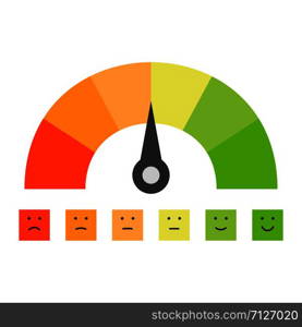 Credit score speedometer icon. Vector eps10 illustration