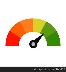 Credit score speedometer icon. Vector eps10 illustration