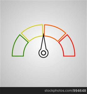 Credit score speedometer icon. Vector eps10 illustration