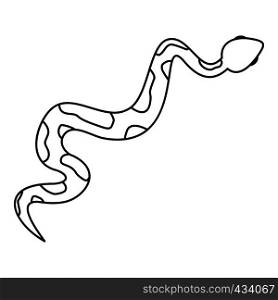 Creeping snake icon in outline style isolated on white background vector illustration. Creeping snake icon, outline style