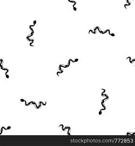 Creeping snake pattern repeat seamless in black color for any design. Vector geometric illustration. Creeping snake pattern seamless black