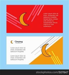 Crescent abstract corporate business banner template, horizontal advertising business banner.