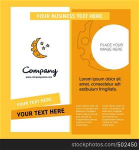 Crescent and stars Company Brochure Template. Vector Busienss Template