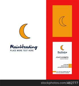 Crescent Creative Logo and business card. vertical Design Vector