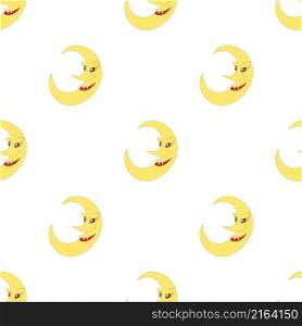 Crescent moon pattern seamless background texture repeat wallpaper geometric vector. Crescent moon pattern seamless vector