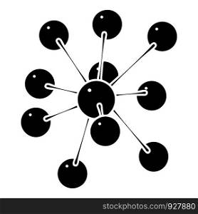 Cresols molecule icon. Simple illustration of cresols molecule vector icon for web design isolated on white background. Cresols molecule icon, simple style
