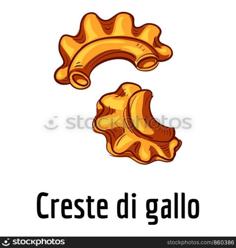 Creste di gallo icon. Cartoon of creste di gallo vector icon for web design isolated on white background. Creste di gallo icon, cartoon style