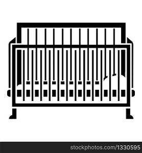 Crib icon. Simple illustration of crib vector icon for web design isolated on white background. Crib icon, simple style