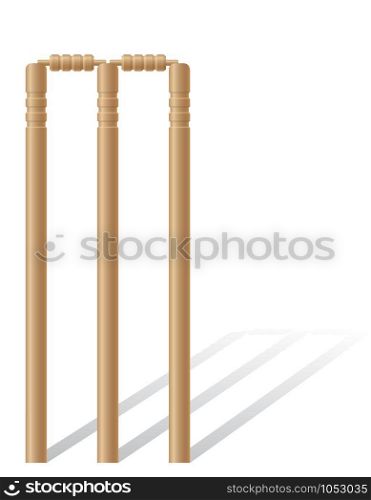 cricet wickets vector illustration isolated on white background