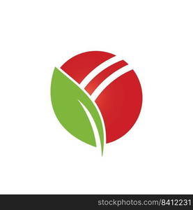 Cricket and leaf vector logo design. Unique cricket and organic logotype design template. 