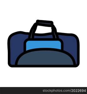 Cricket Bag Icon. Editable Bold Outline With Color Fill Design. Vector Illustration.
