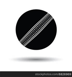 Cricket ball icon. White background with shadow design. Vector illustration.