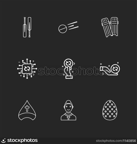 cricket , bat , ball , pads , egg, crypto currency , ic , medical , nurse , icon, vector, design, flat, collection, style, creative, icons