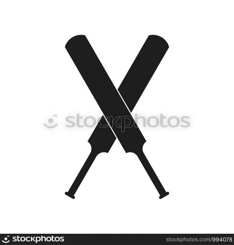 Cricket bat icon isolated on white back. Cricket bat icon