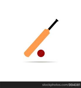 Cricket bat icon isolated on white back. Cricket bat icon
