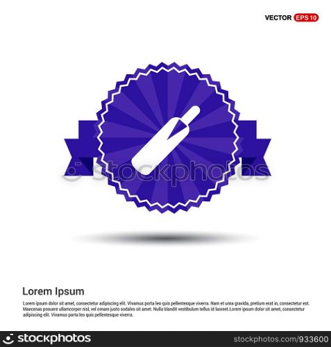 Cricket Bat Icon - Purple Ribbon banner