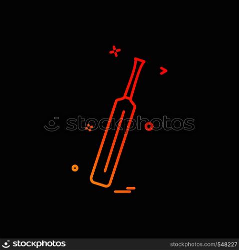 cricket bat playing icon vector design