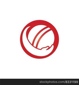 Cricket care vector logo design. Cricket insurance logo design concept. 