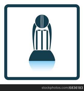 Cricket cup icon. Shadow reflection design. Vector illustration.