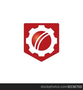 Cricket gear vector logo design template. 