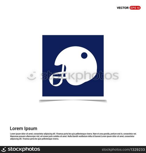 Cricket Helmet Icon - Blue photo Frame