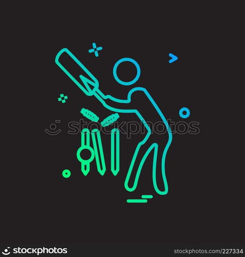 Cricket icon design vector