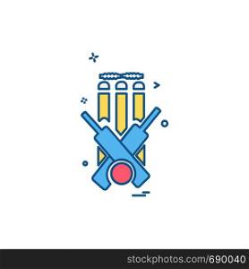 Cricket icon design vector