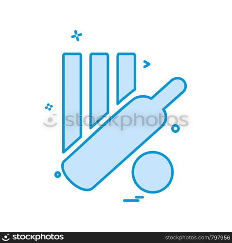 Cricket icon design vector