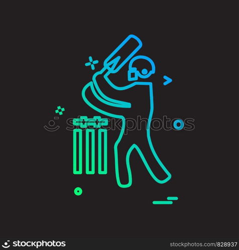 Cricket icon design vector