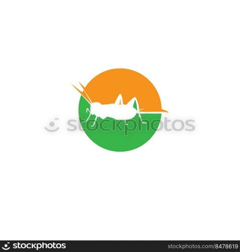 cricket insect logo vector template