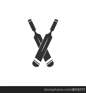 Cricket Sport icon logo design illustration
