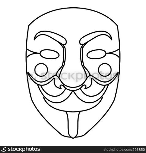 Crime mask icon. Outline illustration of crime mask vector icon for web. Crime mask icon, outline style