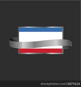 Crimea flag Ribbon banner design