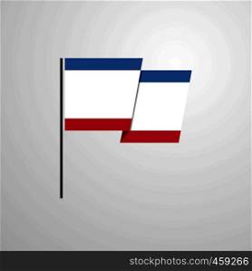 Crimea waving Flag design vector