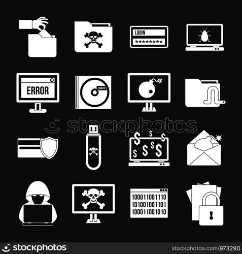 Criminal activity icons set vector white isolated on grey background . Criminal activity icons set grey vector