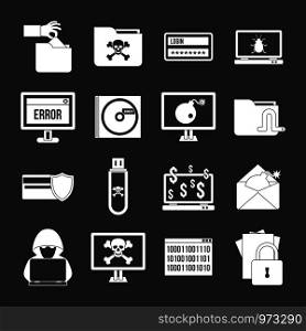 Criminal activity icons set vector white isolated on grey background . Criminal activity icons set grey vector