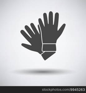 Criminal Gloves Icon. Dark Gray on Gray Background With Round Shadow. Vector Illustration.