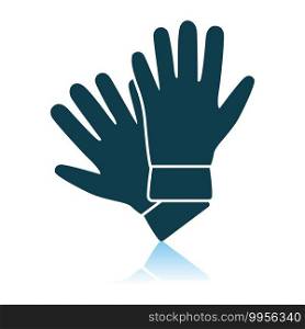 Criminal Gloves Icon. Shadow Reflection Design. Vector Illustration.