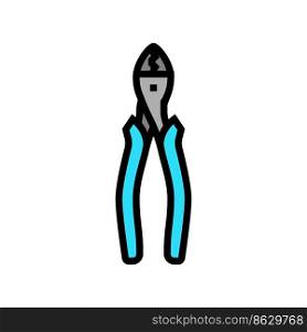 crimping pliers color icon vector. crimping pliers sign. isolated symbol illustration. crimping pliers color icon vector illustration