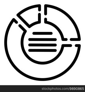 Crisis chart icon. Outline crisis chart vector icon for web design isolated on white background. Crisis chart icon, outline style